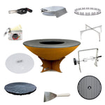 Arteflame Euro 40" Grill Low Base - Home Chef Max Bundle (10 Accessories) Fire Arteflame
