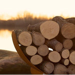 Crescent Carbon Steel Log Rack Accessories Fire Pit Art