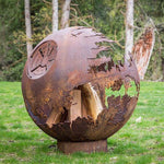 Death Star Fire Pit Fire Cedar Creek Sculptures