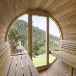 ERGO Glass Front Barrel Sauna (4 Person) Saunas SaunaLife