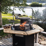 M6 Kota Grill with Arched Chrome Grill Hanger thermaliving