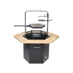M6 Kota Grill with Arched Chrome Grill Hanger thermaliving