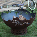 Mustang Freedom Fire Pit Fire Cedar Creek Sculptures