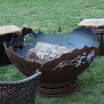 Mustang Freedom Fire Pit Fire Cedar Creek Sculptures