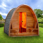 Rustic Cedar Pod Sauna (8 Person) Saunas ALEKO