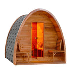Rustic Cedar Pod Sauna (8 Person) Saunas ALEKO