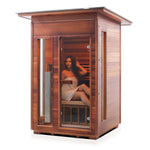 Rustic Full Spectrum Infrared Sauna (2 Person) Saunas Enlighten Sauna