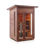 Rustic Full Spectrum Infrared Sauna (2 Person) Saunas Enlighten Sauna Slope Yes (+$300.00)