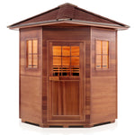 Sierra Full Spectrum Infrared Sauna (4 Person) - Corner Saunas Enlighten Sauna