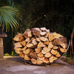 Stainless Steel Crescent Log Rack Accessories Fire Pit Art