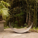 Stainless Steel Crescent Log Rack Accessories Fire Pit Art