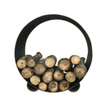 The Orbit Round Steel Log Rack Accessories Fire Pit Art