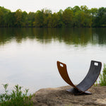 Wings of Flight Carbon Steel Log Rack Accessories Fire Pit Art