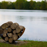 Wings of Flight Carbon Steel Log Rack Accessories Fire Pit Art