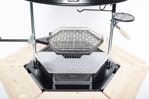 M6 Kota Grill with Arched Chrome Grill Hanger thermaliving 
